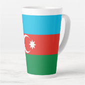 Tasse Latte Drapeau de l'Azerbaïdjan (Angle droit)