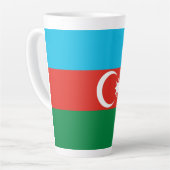 Tasse Latte Drapeau de l'Azerbaïdjan (Angle gauche)