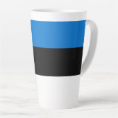 Tasse Latte Drapeau de l'Estonie (Angle droit)