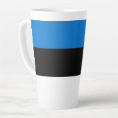 Tasse Latte Drapeau de l'Estonie (Angle gauche)
