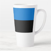 Tasse Latte Drapeau de l'Estonie (Droite)