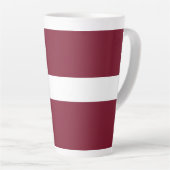 Tasse Latte Drapeau de Lettonie (Angle droit)