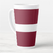 Tasse Latte Drapeau de Lettonie (Angle gauche)