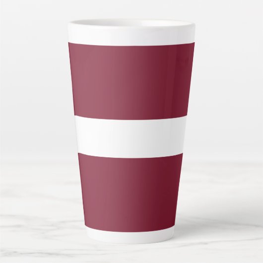 Tasse Latte Drapeau de Lettonie (Devant)