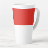 Tasse Latte Drapeau de l'Indonésie (Angle droit)