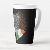 Tasse Latte Drapeau de l'Irlande (Angle droit)