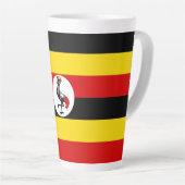 Tasse Latte Drapeau de l'Ouganda (Angle droit)