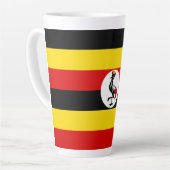 Tasse Latte Drapeau de l'Ouganda (Angle gauche)