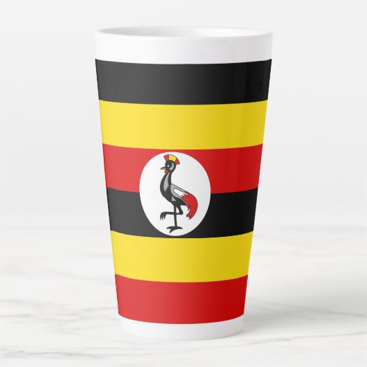 Tasse Latte Drapeau de l'Ouganda (Devant)