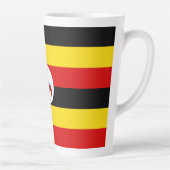 Tasse Latte Drapeau de l'Ouganda (Droite)