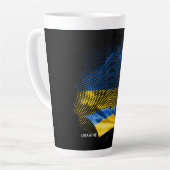 Tasse Latte Drapeau de l'Ukraine (Angle gauche)