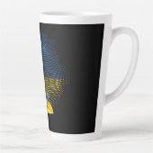 Tasse Latte Drapeau de l'Ukraine (Droite)