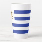 Tasse Latte drapeau de l'Uruguay (Devant)