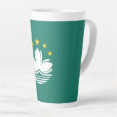 Tasse Latte Drapeau de Macao (Angle droit)