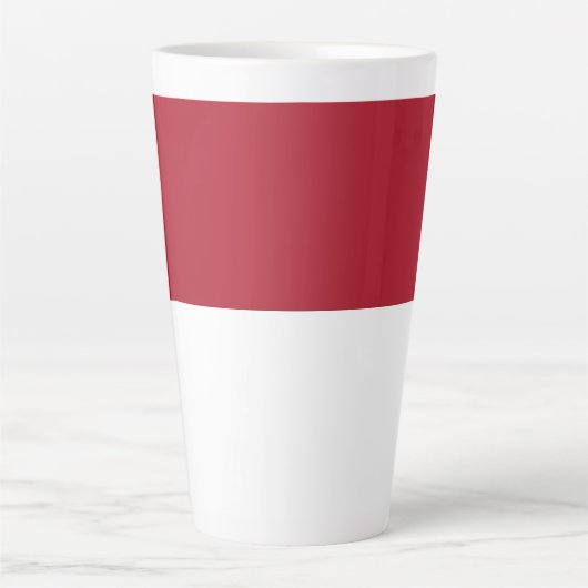 Tasse Latte Drapeau de Monaco (Devant)