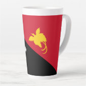 Tasse Latte Drapeau de Papouasie-Nouvelle-Guinée (Angle droit)