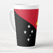 Tasse Latte Drapeau de Papouasie-Nouvelle-Guinée (Angle gauche)