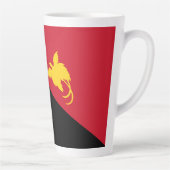 Tasse Latte Drapeau de Papouasie-Nouvelle-Guinée (Droite)