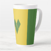 Tasse Latte Drapeau de Saint-Vincent-et-les Grenadines (Angle droit)