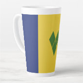 Tasse Latte Drapeau de Saint-Vincent-et-les Grenadines (Angle gauche)