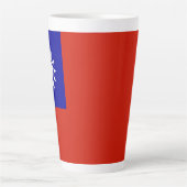 Tasse Latte Drapeau de Taïwan (Devant)
