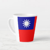 Tasse Latte Drapeau de Taïwan : République de Chine, Taipei ch (Angle gauche)
