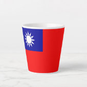 Tasse Latte Drapeau de Taïwan : République de Chine, Taipei ch (Devant)
