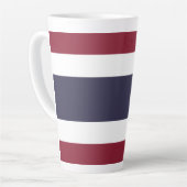 Tasse Latte Drapeau de Thaïlande (Angle gauche)