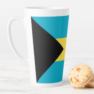 Tasse Latte drapeau des Bahamas