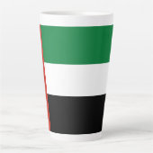 Tasse Latte Drapeau des Émirats arabes unis (Devant)