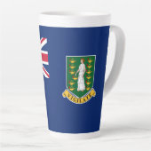 Tasse Latte Drapeau des îles Vierges britanniques (Angle droit)