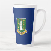 Tasse Latte Drapeau des îles Vierges britanniques (Droite)