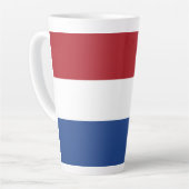 Tasse Latte Drapeau des Pays-Bas (Angle gauche)