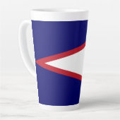 Tasse Latte Drapeau des Samoa américaines (Angle gauche)