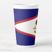 Tasse Latte Drapeau des Samoa américaines (Devant)