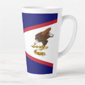 Tasse Latte Drapeau des Samoa américaines (Droite)