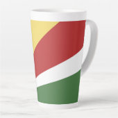 Tasse Latte drapeau des Seychelles (Angle droit)