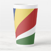 Tasse Latte drapeau des Seychelles (Devant)
