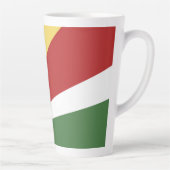 Tasse Latte drapeau des Seychelles (Droite)