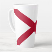 Tasse Latte Drapeau d'État de l'Alabama (Angle gauche)