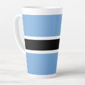 Tasse Latte Drapeau du Botswana (Angle gauche)
