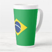 Tasse Latte Drapeau du Brésil (Angle droit)