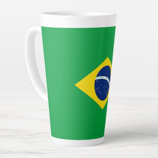 Tasse Latte Drapeau du Brésil (Angle gauche)