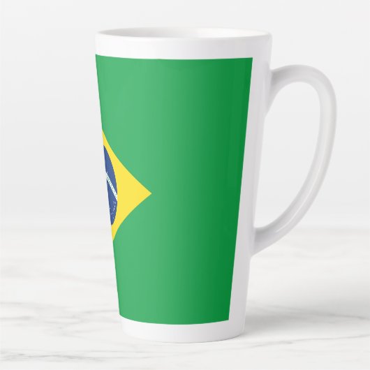 Tasse Latte Drapeau du Brésil (Droite)