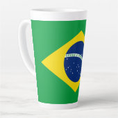 Tasse Latte Drapeau du Brésil patriotique (Angle gauche)