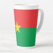Tasse Latte Drapeau du Burkina Faso patriotique (Angle droit)