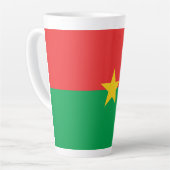 Tasse Latte Drapeau du Burkina Faso patriotique (Angle gauche)