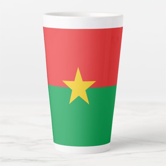 Tasse Latte Drapeau du Burkina Faso patriotique (Devant)