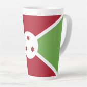 Tasse Latte Drapeau du Burundi (Angle droit)