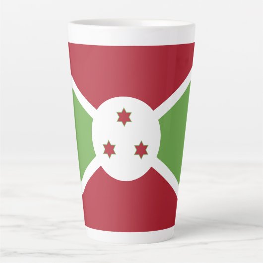 Tasse Latte Drapeau du Burundi (Devant)